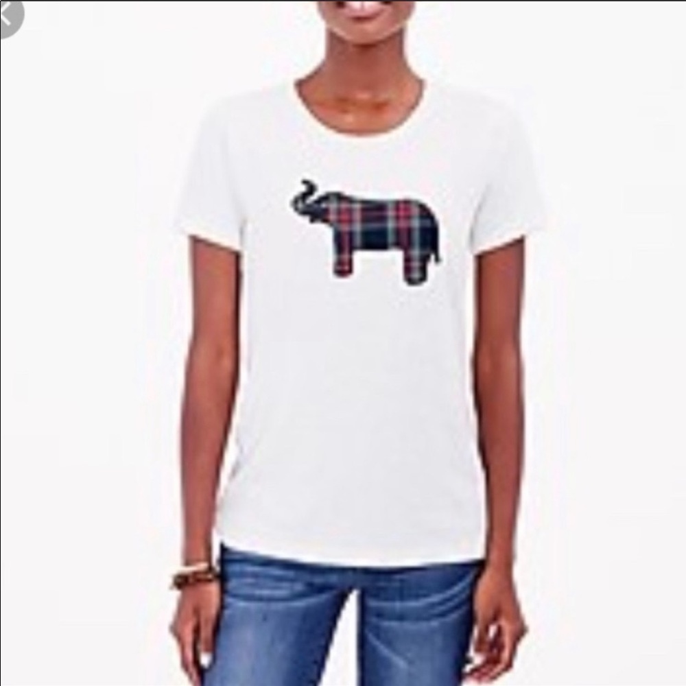 J Crew plaid elephant tee - Picture 2 of 6